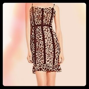 Betsey Johnson Strapless Leopard Bustier Dress